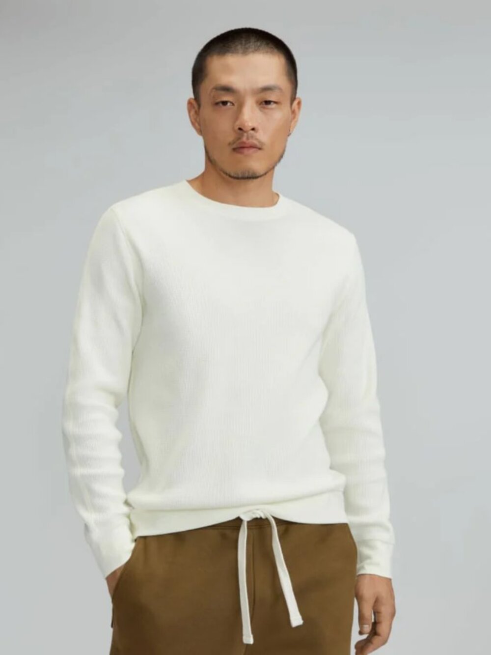 Everlane Men's waffle long sleeve crew neck shirt size medium